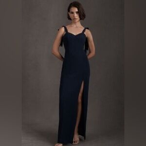 NWT- Anthropologie- 	
BHLDN ANTONIA GEORGETTE DRESS- Midnight Navy
